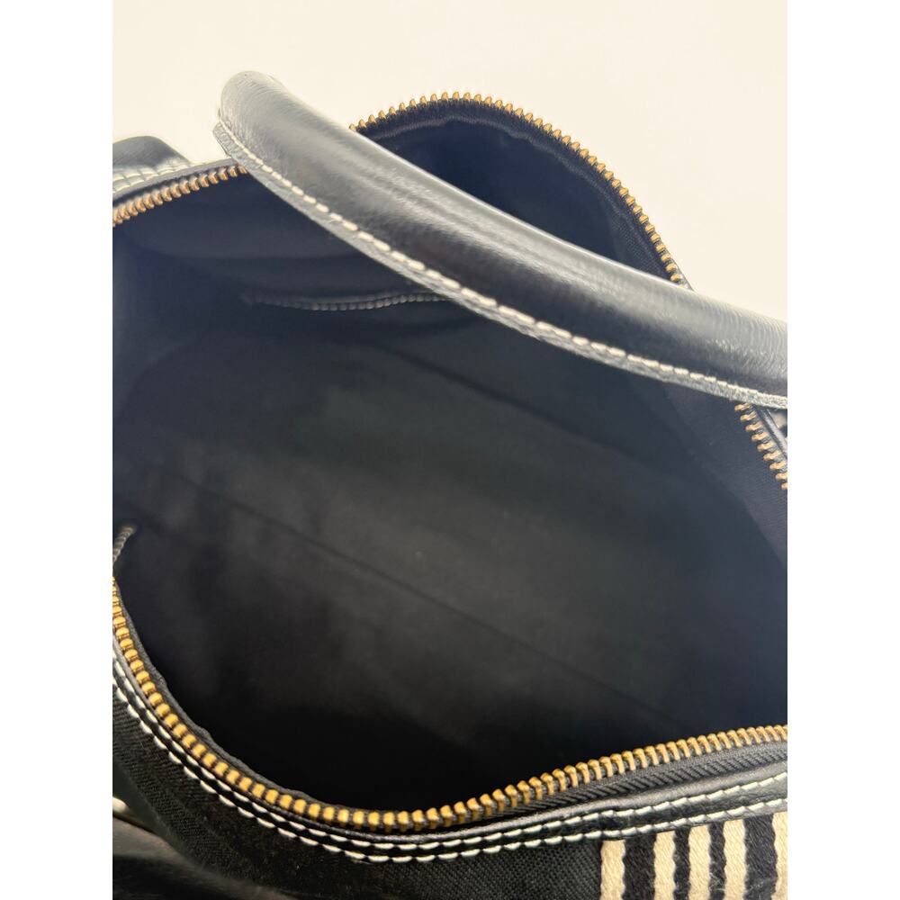 Burberry London Blue Label Black Canvas Leather Mini Boston Duffle Handbag - Picture 4 of 14